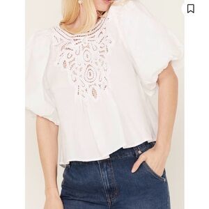 Free People Bardot Western Shirt Sz S